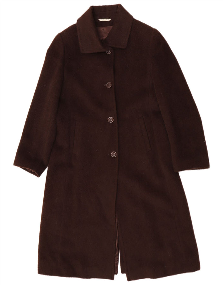 vintage Femme Pardessus IT 48 XL Laine Brune