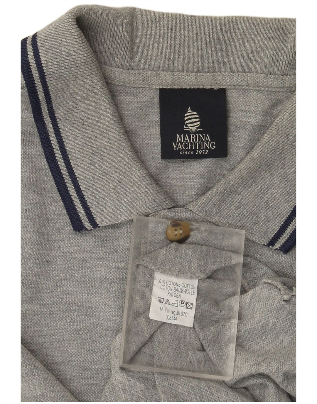 Marina Yachting Polo Graphique Homme Gris Moyen Coton