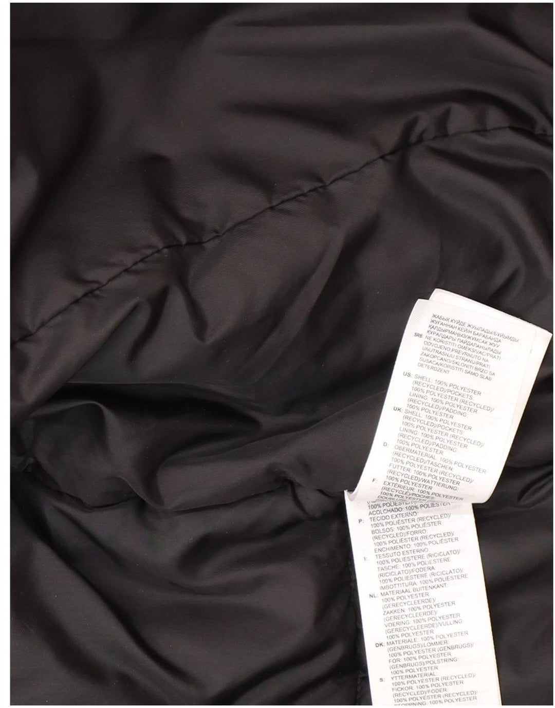 Adidas Veste matelassée surdimensionnée pour femme UK 10 Petit Noir Polyester