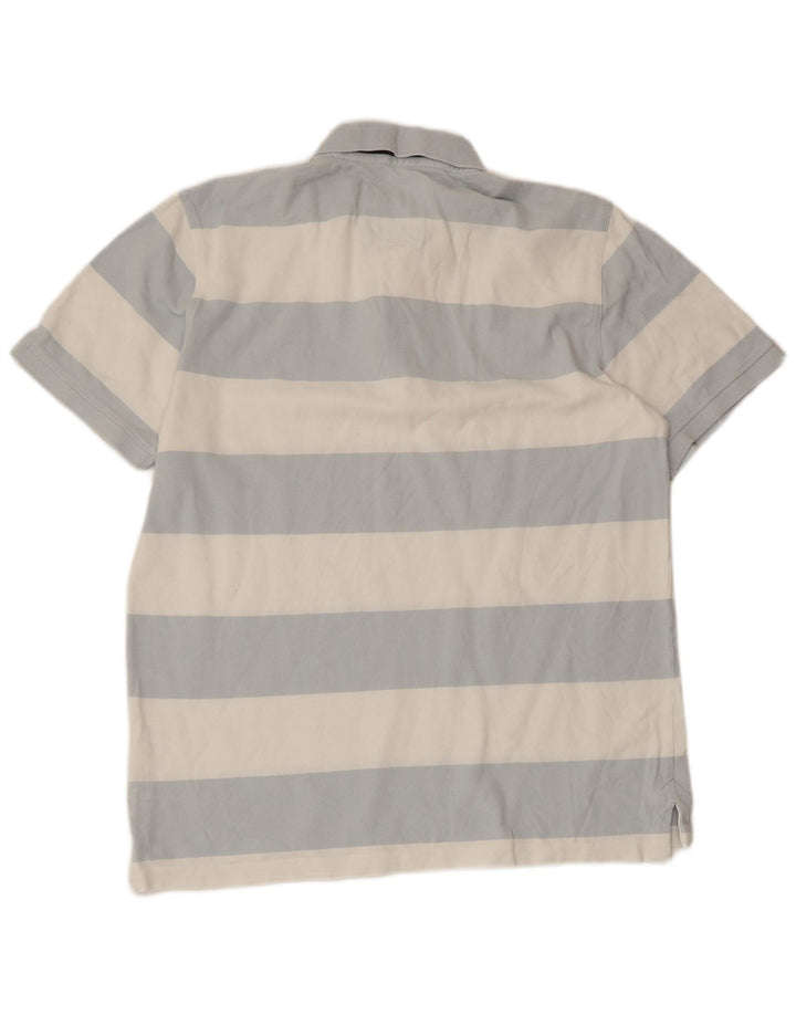 CREW CLOTHING Polo Homme Grand Bleu Rayé Coton