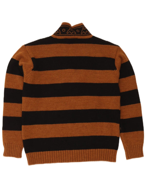 Pietronilla Pull col V pour femme UK 10 Petit Marron Rayé