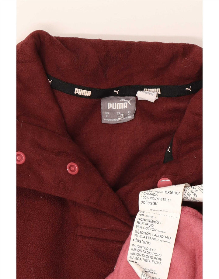 Puma Pull surdimensionné en polaire graphique pour femme UK 14 Bordeaux moyen