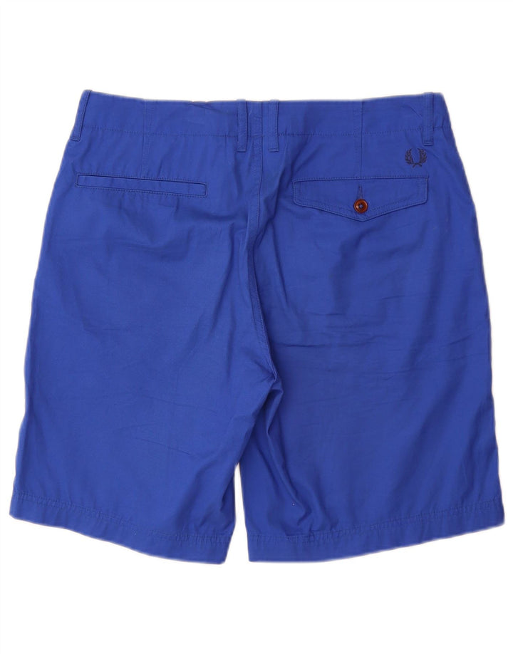 FRED PERRY Short Chino Homme W30 Bleu Moyen Coton