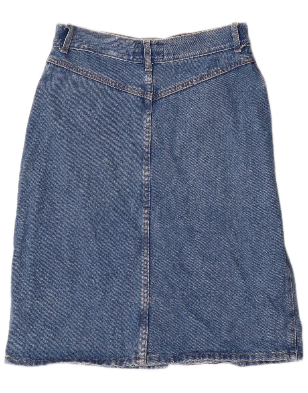 VINTAGE Jupe en jean femme IT 42 Medium W30 Coton bleu