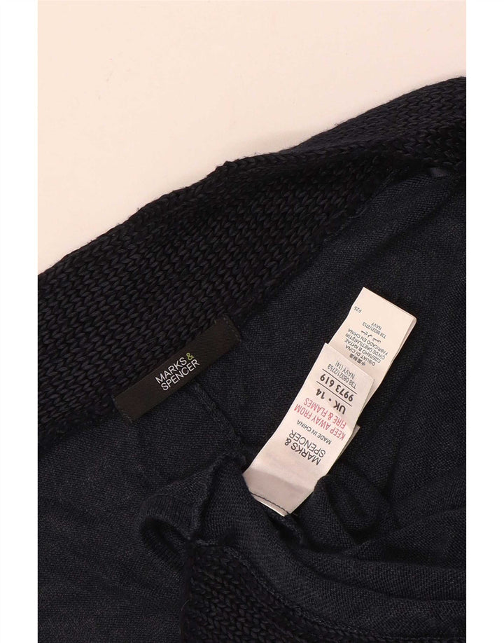 Marks & Spencer Poncho Jumper pour femme UK 14 Bleu marine moyen Colourblock