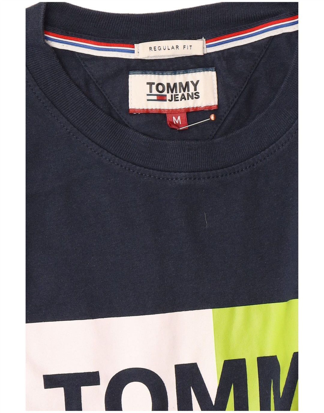 TOMMY HILFIGER T-Shirt Regular Fit Graphique Homme Bleu Marine Moyen