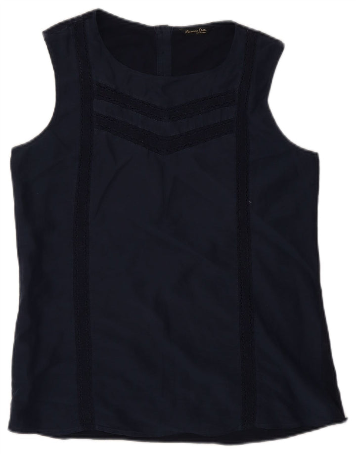 Massimo Dutti Débardeur pour femme UK 12 Bleu marine moyen