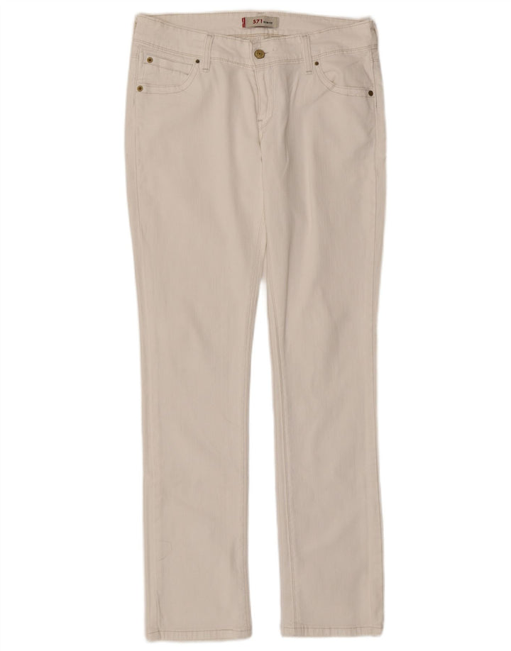 Levi's Jean Slim 571 Femme W30 L32 Blanc