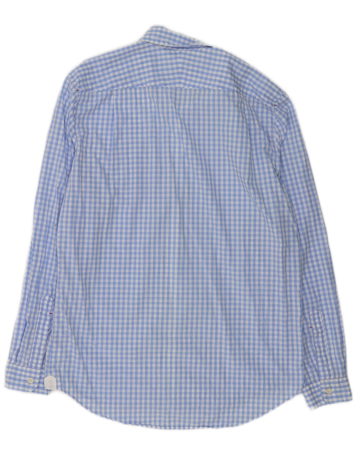 Lacoste Chemise Regular Fit Homme Taille 40 Coton Vichy Bleu Moyen