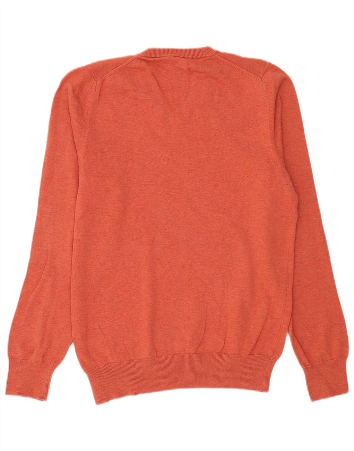 Marks & Spencer Pull col V pour homme en coton orange Taille S