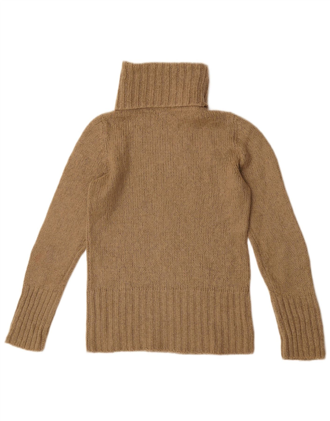Massimo Dutti Pull col roulé pour femme UK 12 Acrylique beige moyen