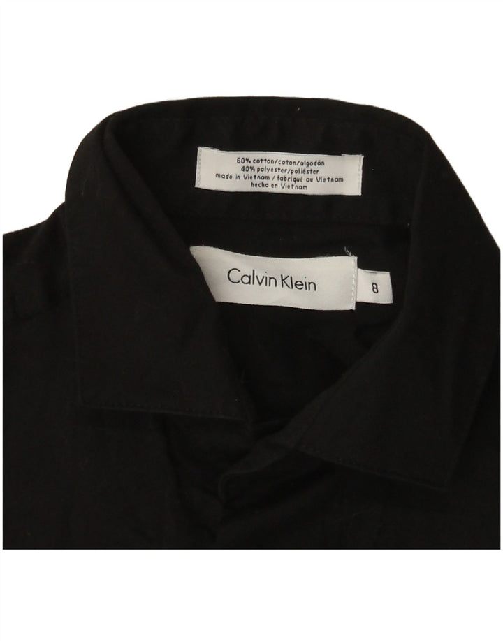 CALVIN KLEIN Chemise Garçon 7-8 ans Noir Coton