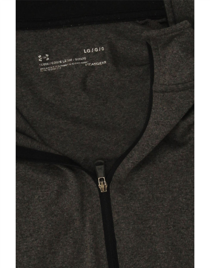 Under Armour Haut de Survêtement Zip Neck Homme Gris Polyester