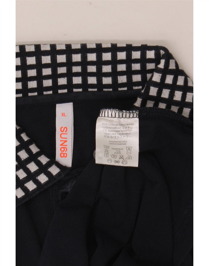Sun68 Polo Homme XL Bleu Marine Coton