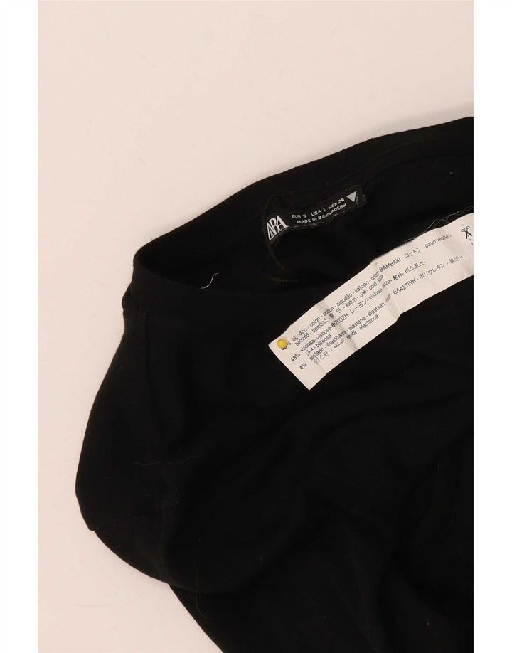 Zara Body Femme UK 8 Petit Coton Noir