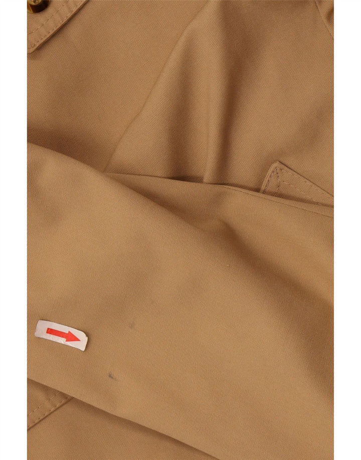 vintage Mens Trench Coat UK 38 Polyester Beige Moyen