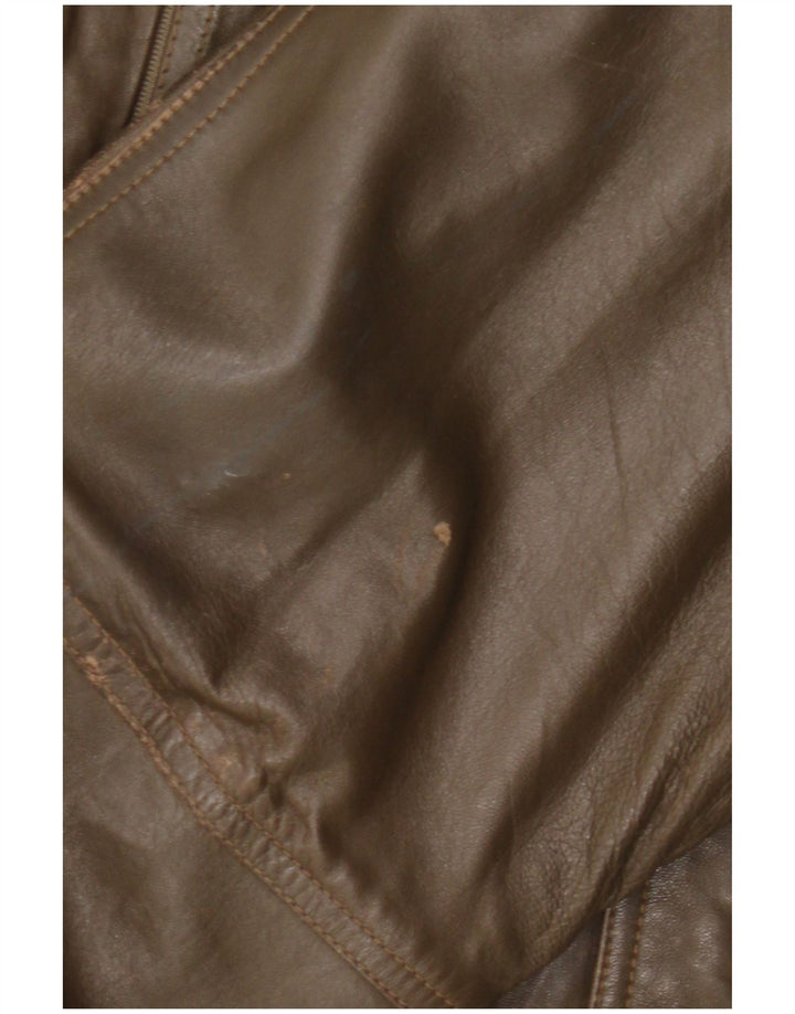 Veste en cuir homme vintage IT 52 XL Kaki