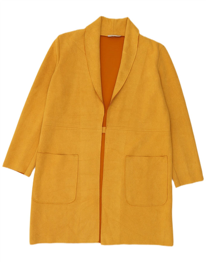 Zara Pardessus ouvert surdimensionné pour femme UK 10 Small Jaune