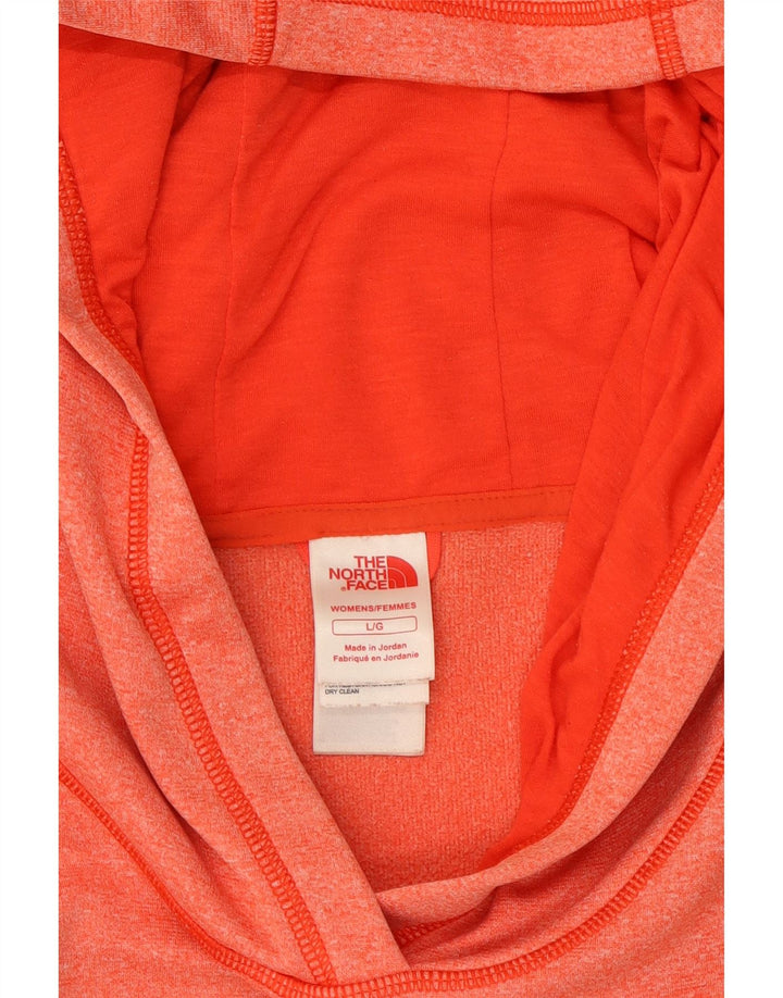 THE NORTH FACE Pull à capuche graphique pour femme UK 14 Large Orange Polyester