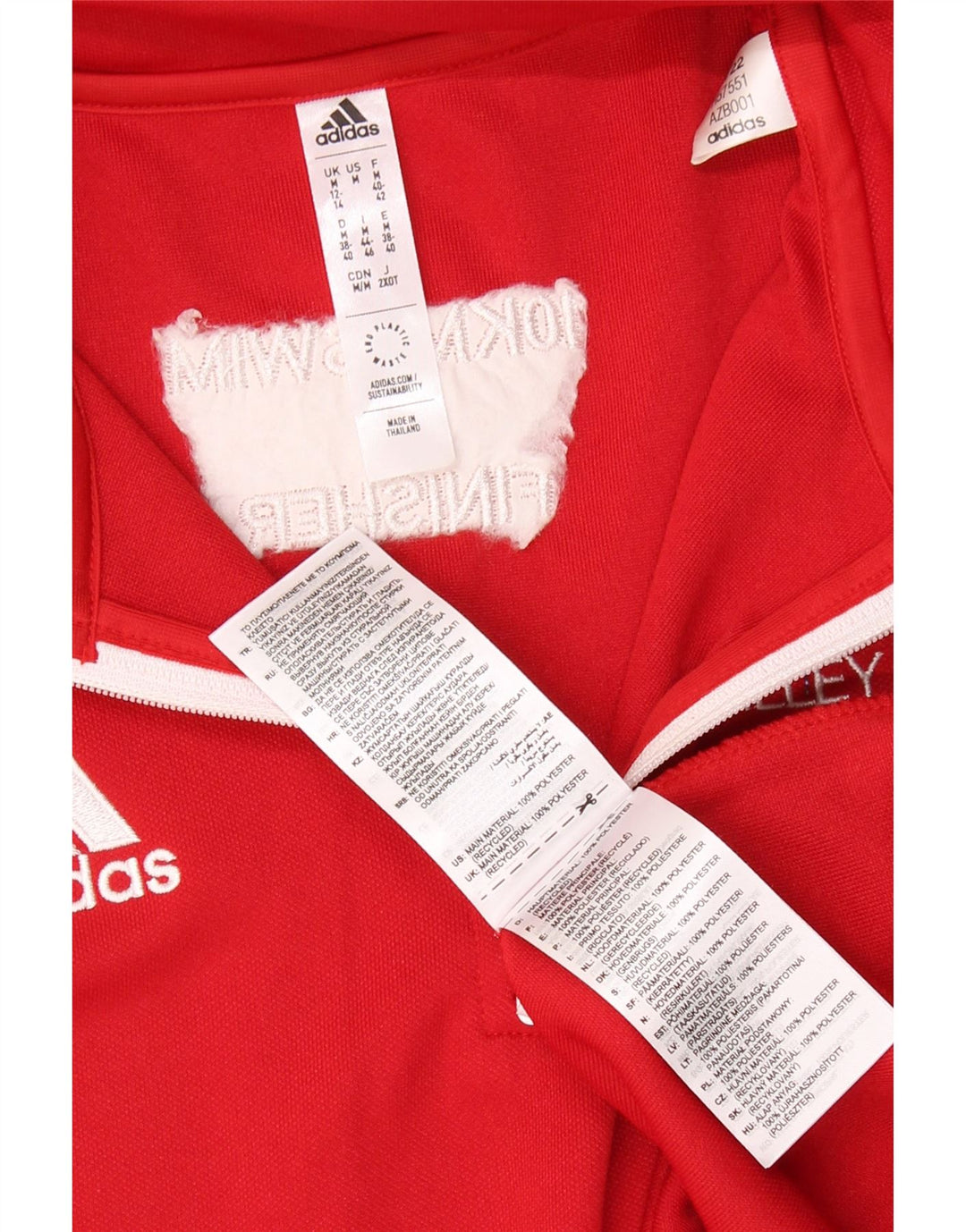 ADIDAS Haut de survêtement Aeroready Graphic pour femme UK 12/14 Rouge moyen