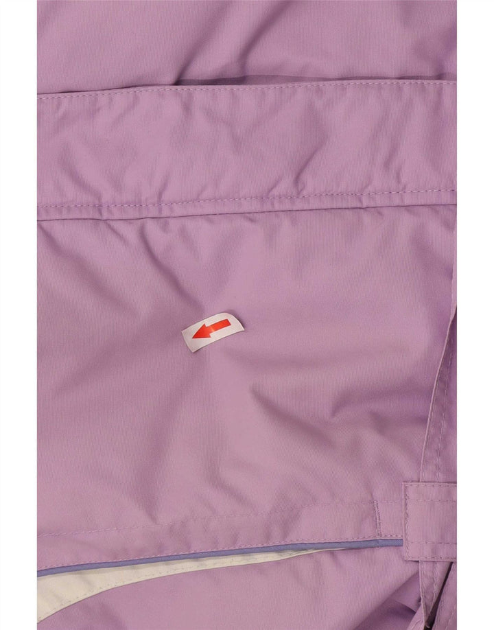 Brugi Veste de ski à capuche pour femme UK 16 Large Violet Colourblock Polyester