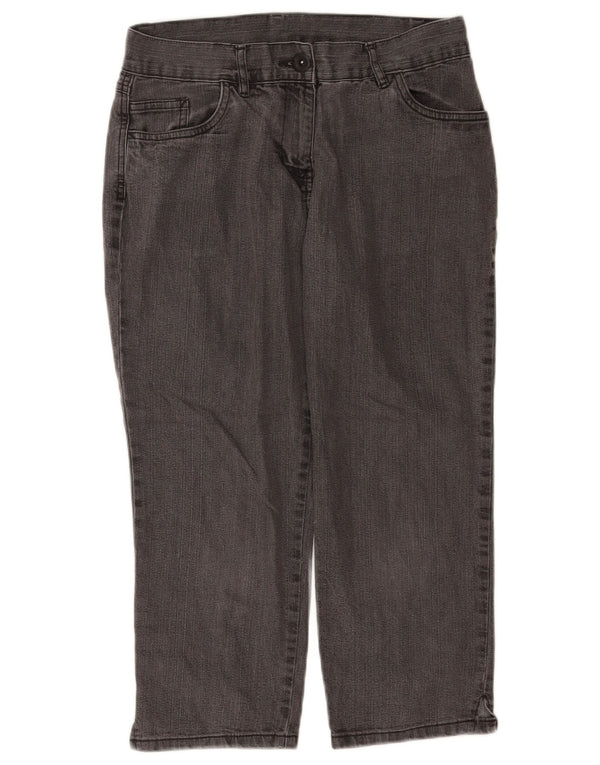 Marks & Spencer Jean Capri pour femme UK 10 Small W28 L21 Coton noir