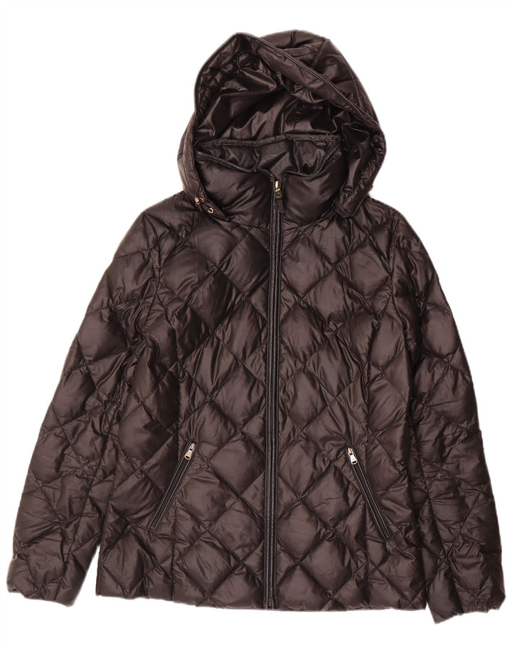 Ralph Lauren Veste matelassée à capuche pour femme UK 10 Small Noir Polyester