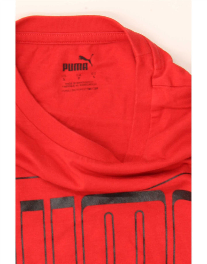 Puma T-shirt graphique pour femme UK 10 Small Rouge