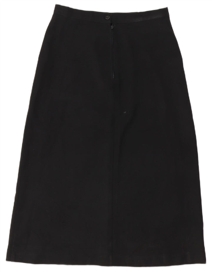 Benetton Jupe Midi Femme IT 44 Medium W28 Noir Polyester