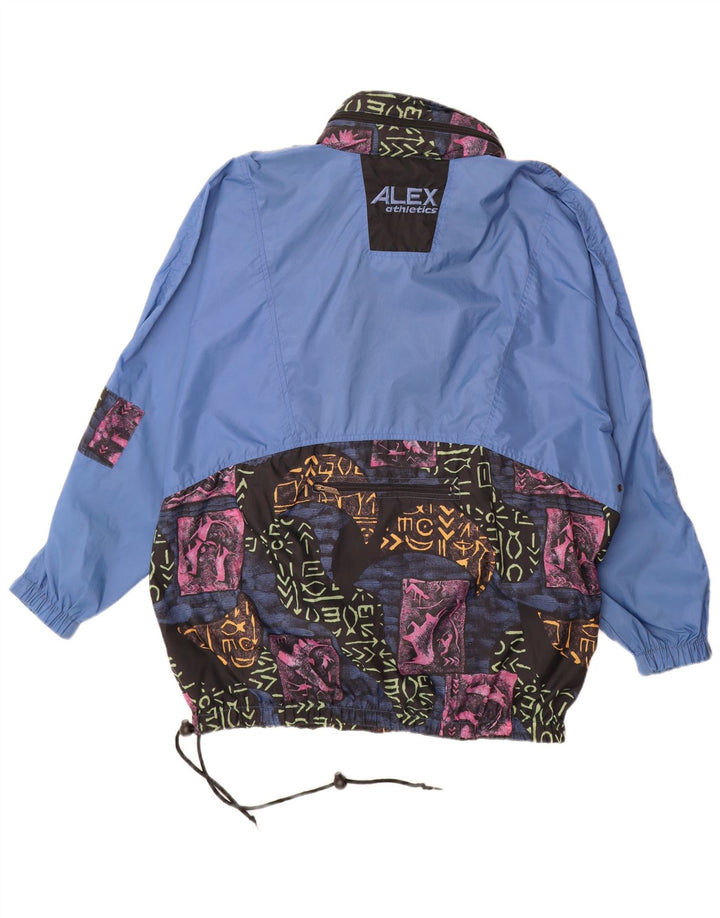ALEX ATHLETICS Veste Anorak Homme UK 40 Grand Bleu Géométrique Polyamide