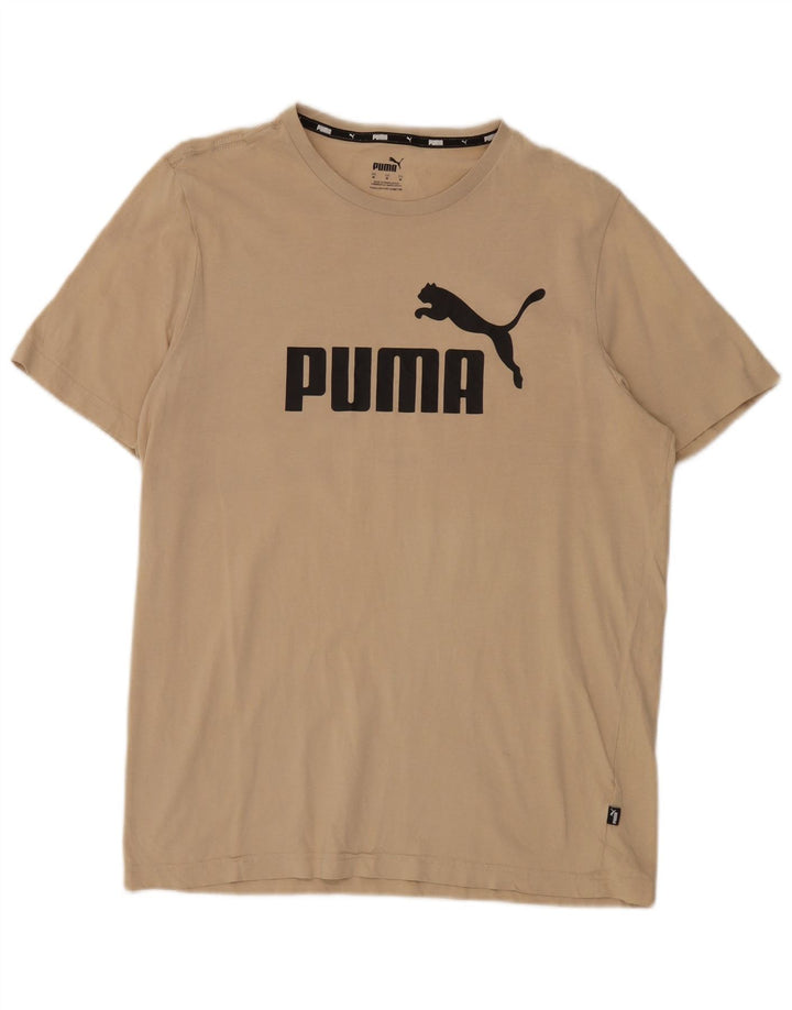 Puma T-shirt graphique pour femme UK 14 Beige moyen