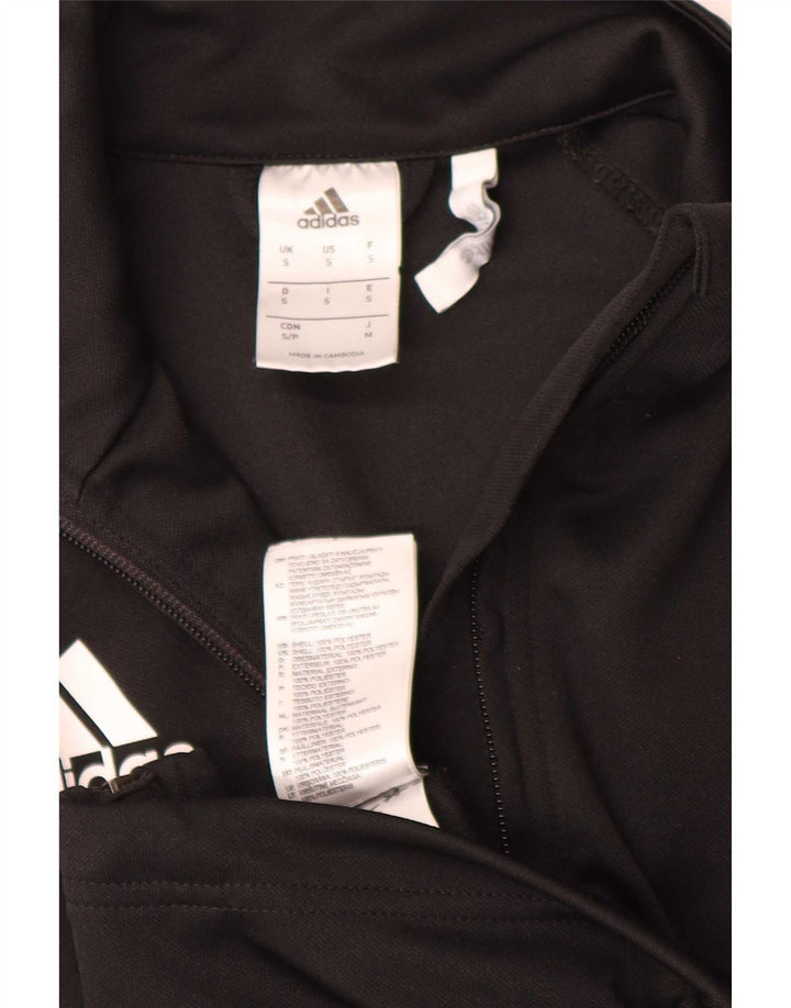 Adidas Hommes Climalite Survêtement Top Veste Petit Noir Polyester