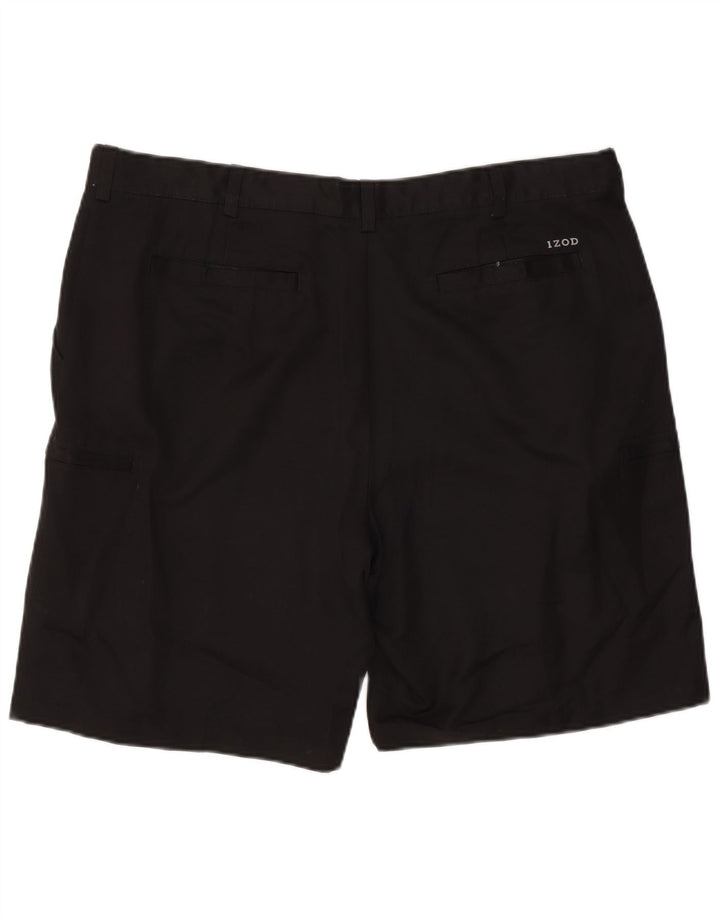 Izod Short cargo classique pour homme W42 2XL Noir Polyester