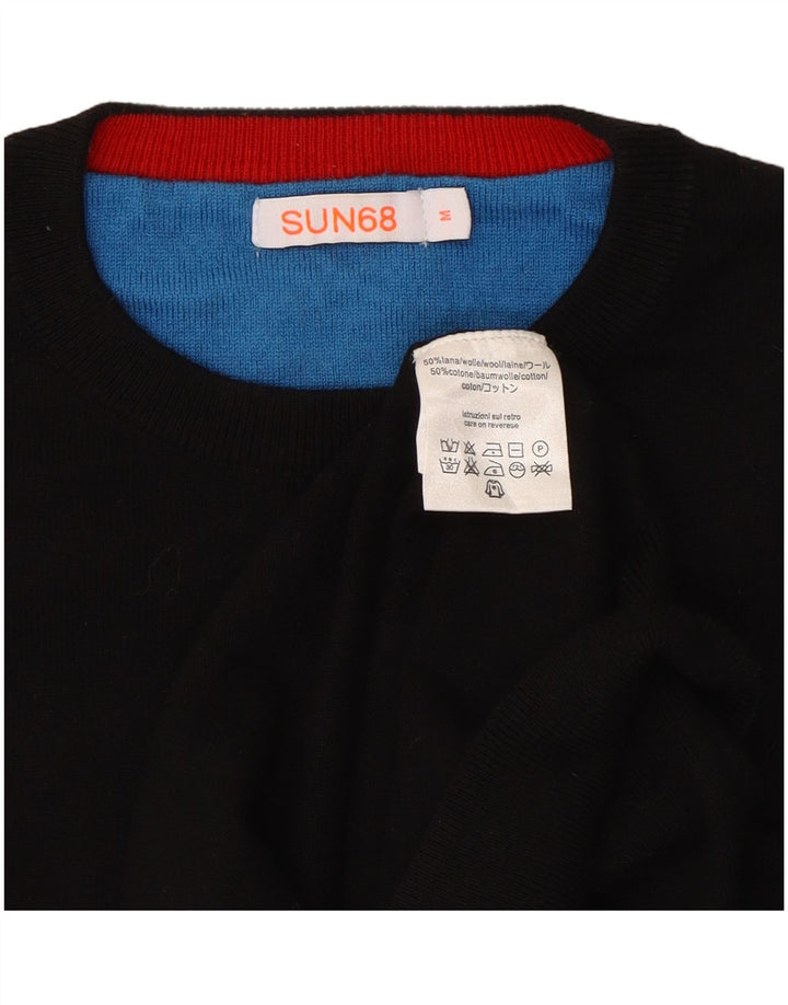 Sun68 Pull col rond homme laine noir moyen