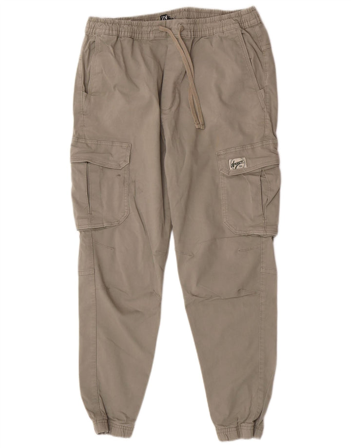 Zara Pantalon Cargo Joggers Homme W30 L27 Gris Coton