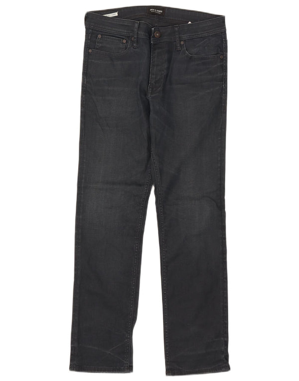 Jack & Jones Jean Slim Clark W32 L29 Homme Bleu Marine Coton