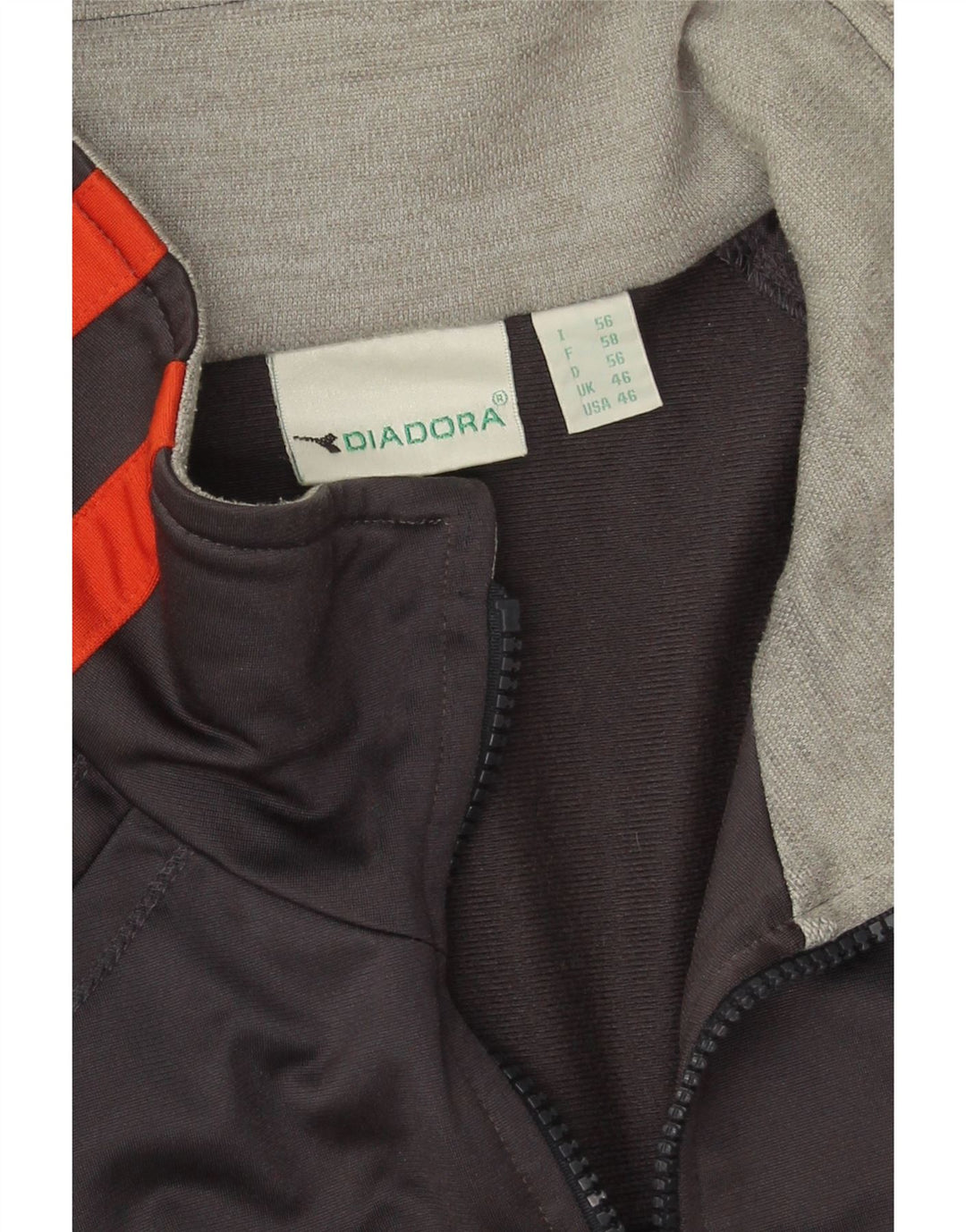 Diadora Veste de survêtement pour homme UK 46 2XL Gris Colorblock Polyester