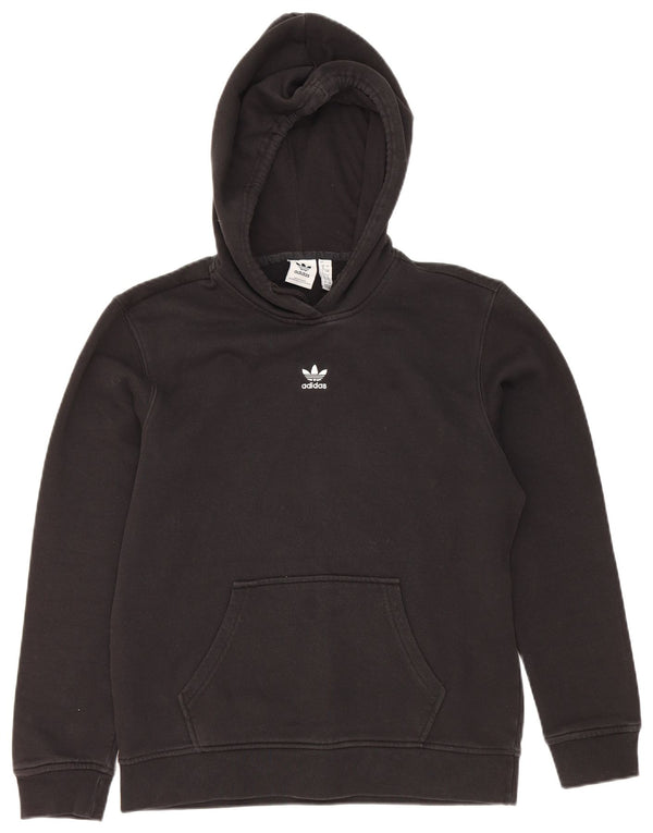 Adidas Pull à capuche surdimensionné pour femme UK 8 Petit coton noir