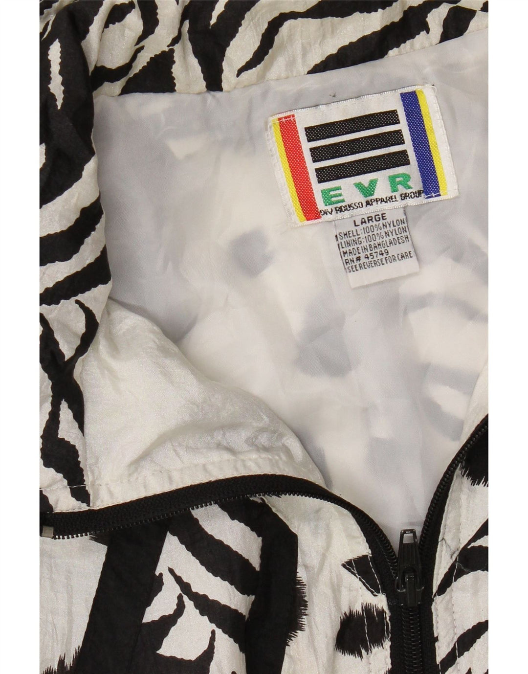 EVR Veste de survêtement surdimensionnée pour femme UK 16 Grand imprimé animal blanc