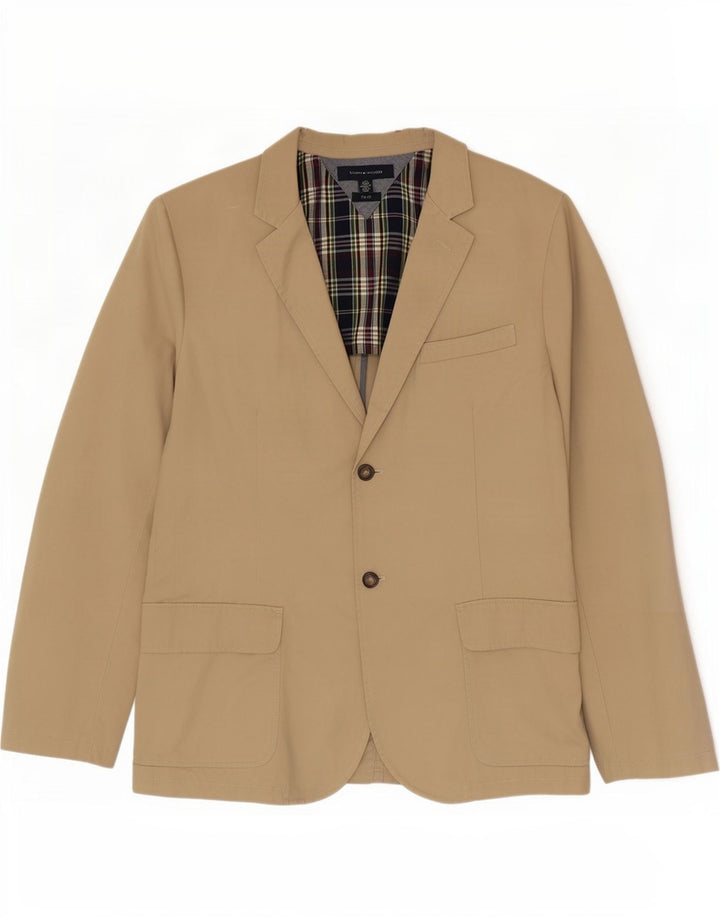 Tommy Hilfiger Veste blazer à 2 boutons pour homme UK 40 Large Beige