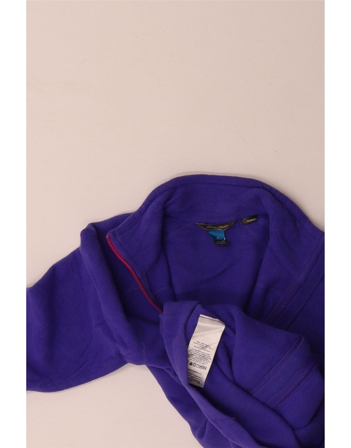 EDDIE BAUER Veste polaire pour femme UK 6 XS Violet Colourblock Polyester