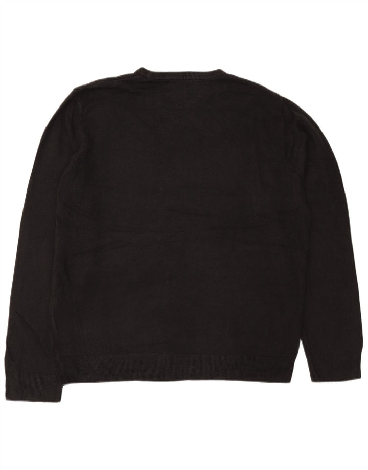 Marks & Spencer Pull ras du cou pour homme XL Noir Acrylique