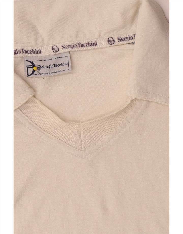 Sergio Tacchini Polo Homme XL Blanc Colorblock