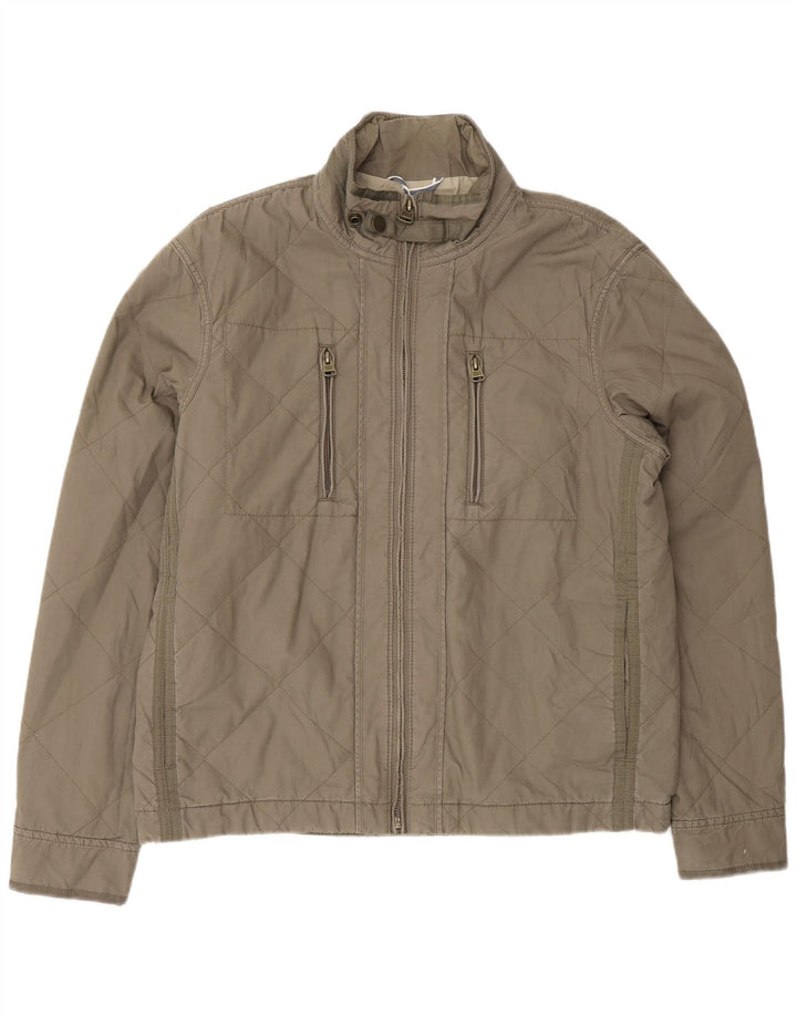 Marks & Spencer Veste Bomber Homme UK 38 Coton Kaki Moyen