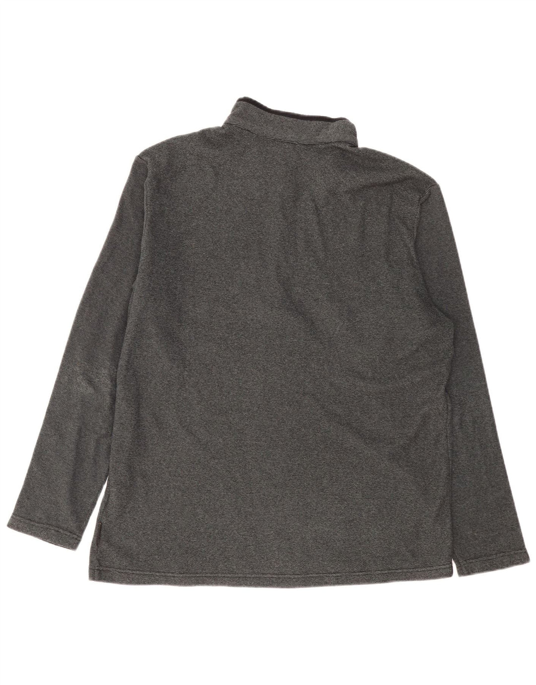JACK WOLFSKIN Pull polaire à col zippé pour homme UK 48 2XL Gris à fines rayures