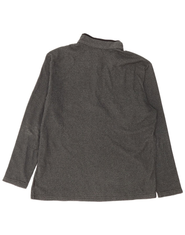 JACK WOLFSKIN Pull polaire à col zippé pour homme UK 48 2XL Gris à fines rayures