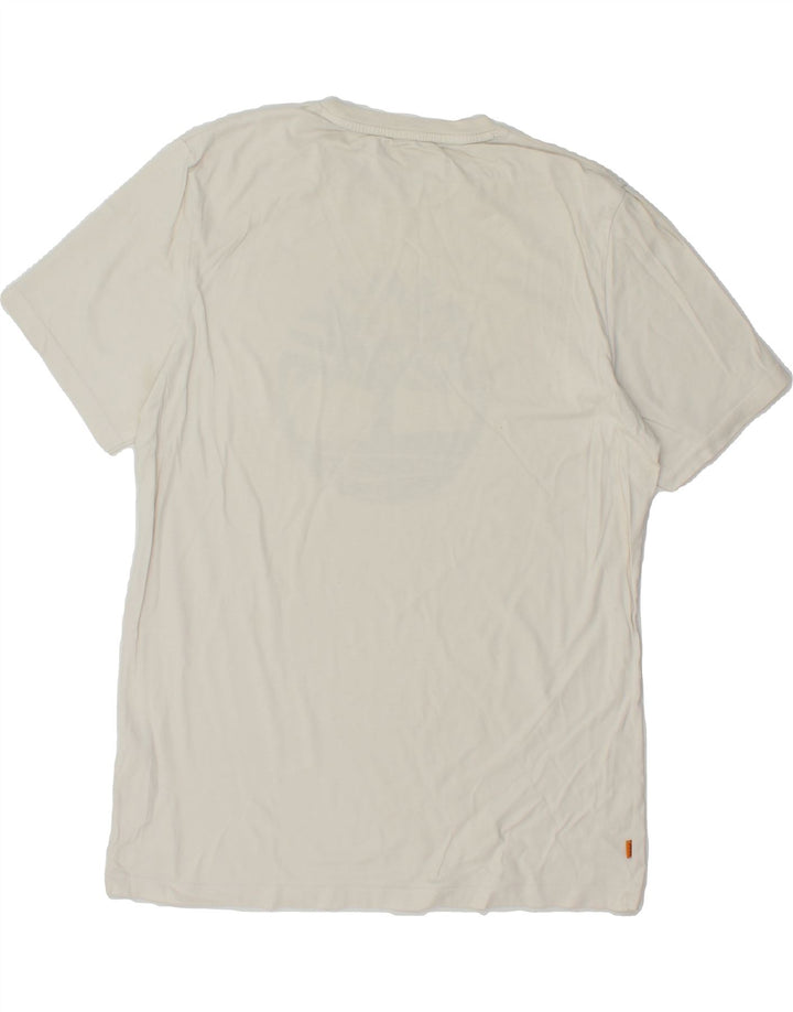 TIMBERLAND T-Shirt Graphique Homme Large Blanc
