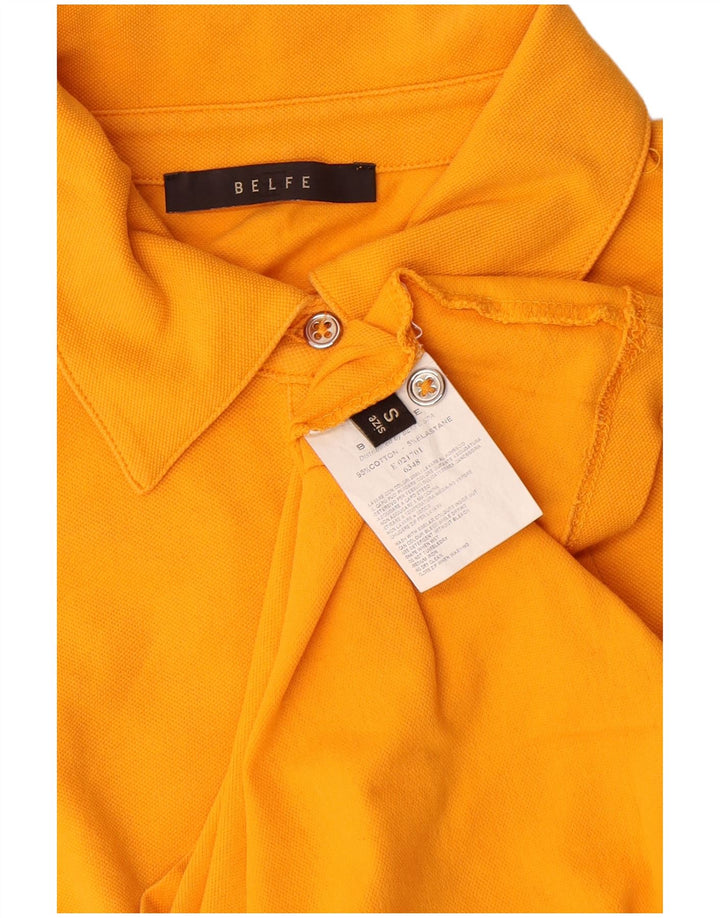 Belfe Polo Femme UK 10 Petit Jaune Coton