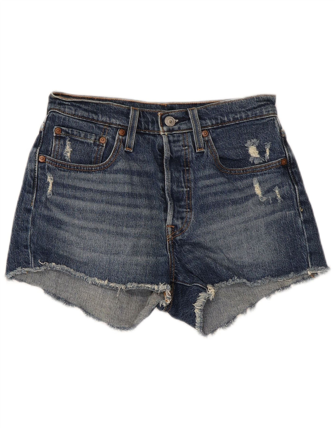LEVI'S Short en jean vieilli 501 W26 pour femme en coton bleu petit