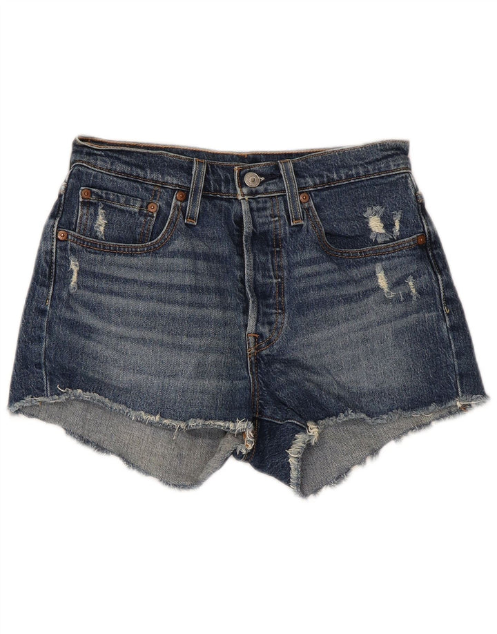 LEVI'S Short en jean vieilli 501 W26 pour femme en coton bleu petit
